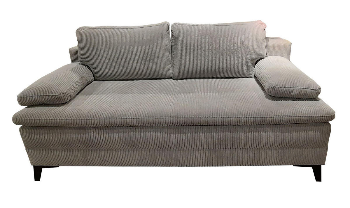 BOXSPRING SOFA siva  - siva/crna, Moderno, tekstil/metal (200/100/108cm) - Novel
