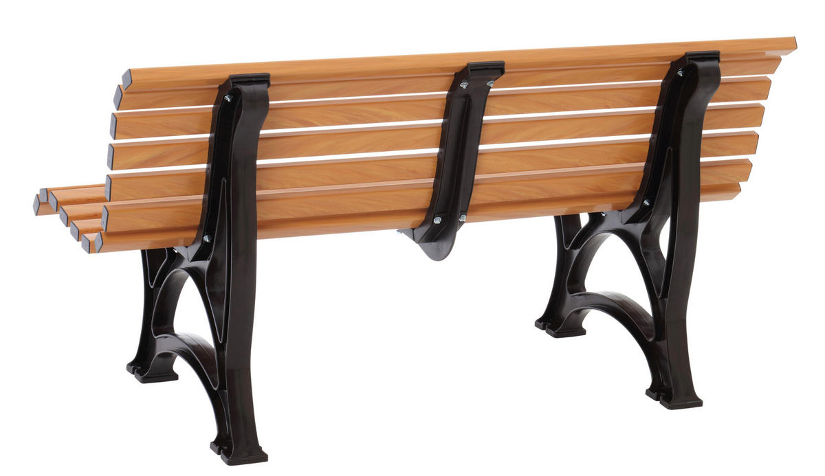GARTENBANK 150/80/64 cm   - Hellbraun/Dunkelbraun, Basics, Kunststoff (150/80/64cm) - Modante