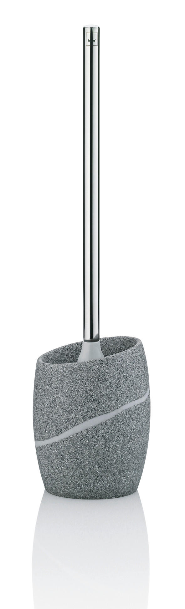 WC GARNITURA S ŠČETKO TALUS - srebrne barve/siva, Konvencionalno, kovina/umetna masa (10,5/37cm) - Kela