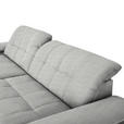 ECKSOFA in Webstoff Platinfarben  - Platinfarben/Schwarz, Design, Textil/Metall (180/265cm) - Carryhome