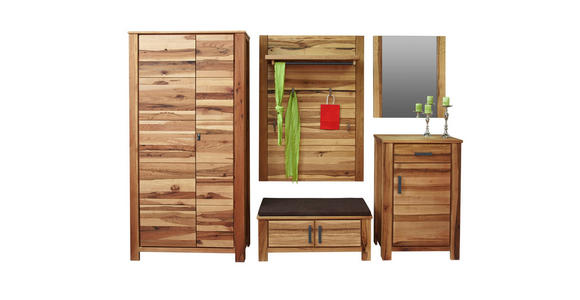 KOMMODE Wildeiche massiv geölt Eichefarben - Eichefarben/Grau, KONVENTIONELL, Holz/Metall (70/107/40cm) - Linea Natura