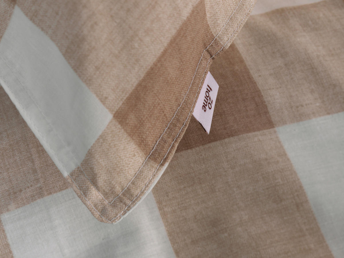 BETTWÄSCHE Quattro-di-Lino Renforcé 155/220 cm  - Beige, Basics, Textil (155/220cm)