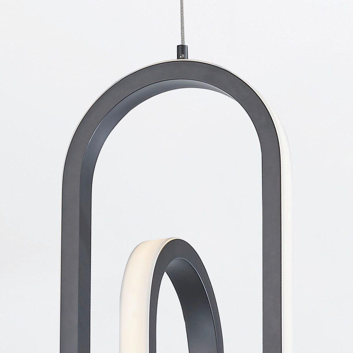 LED-HÄNGELEUCHTE 21/63,5/63,5 cm    - Schwarz, Design, Kunststoff/Metall (21/63,5/63,5cm) - Elstead Lighting