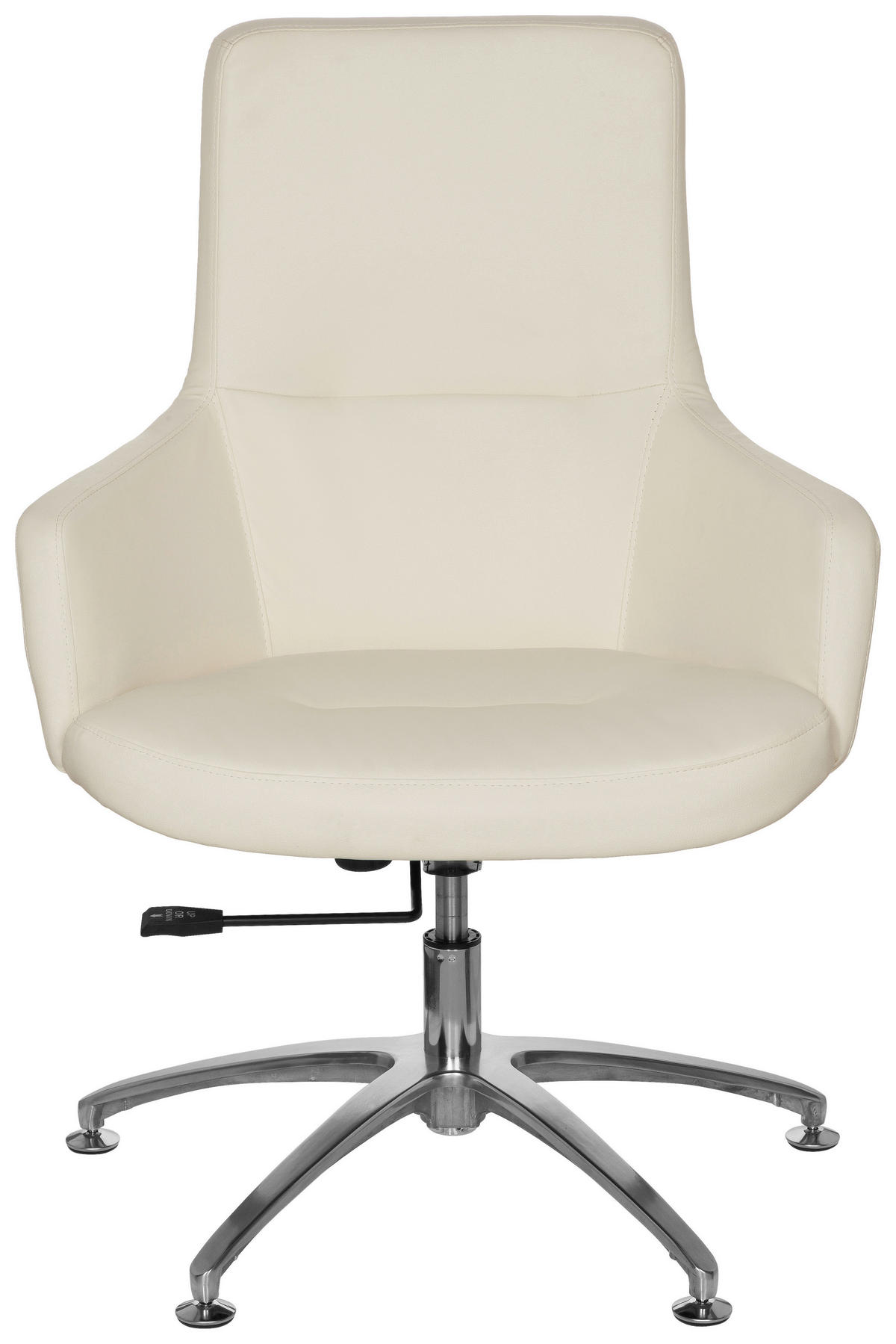 KONFERENČNI STOL kovina, tekstil krem barve  - barve kroma/krem barve, Moderno, kovina/tekstil (60/108/48cm) - MID.YOU