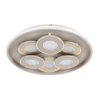 LED-DECKENLEUCHTE Ilok 50/5 cm  - Sandfarben/Chromfarben, Design, Kunststoff/Metall (50/5cm) - Novel