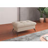 HOCKER in Textil Creme  - Creme/Schwarz, KONVENTIONELL, Textil/Metall (102/47/69cm) - Sit & More