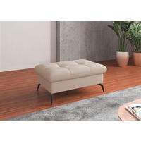 HOCKER in Textil Creme  - Creme/Schwarz, Konventionell, Textil/Metall (102/47/69cm) - Sit & More