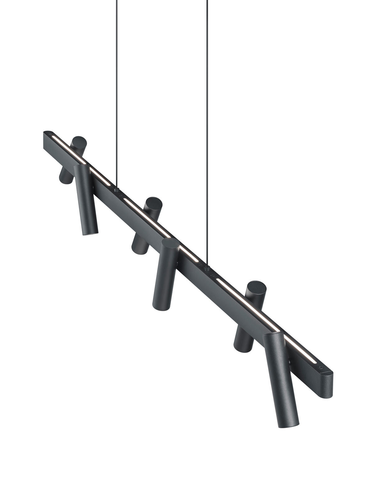 LED-HÄNGELEUCHTE 120/9/210 cm  - Schwarz, Design, Metall (120/9/210cm) - Helestra