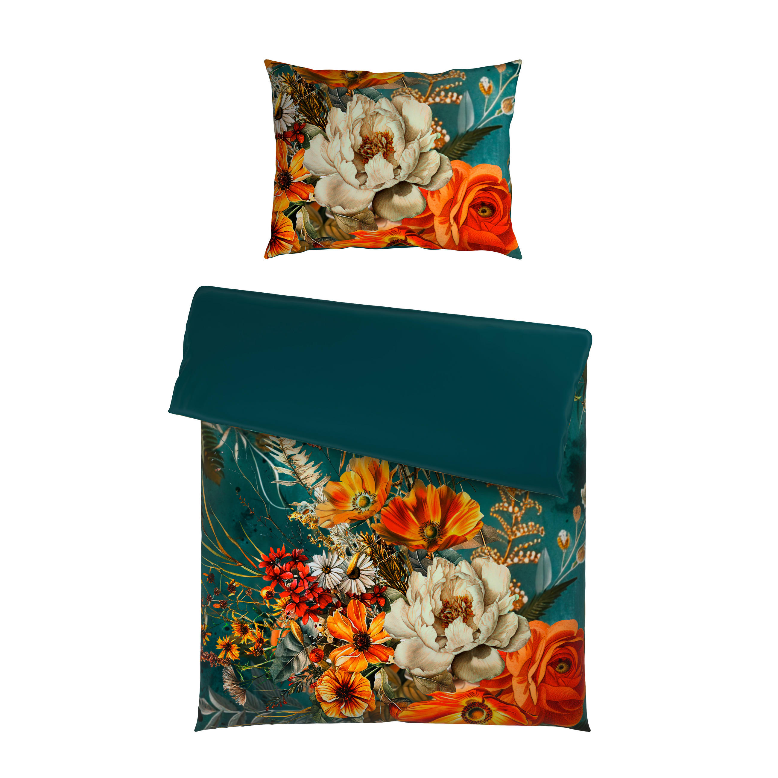 WENDEBETTWÄSCHE Satin 140/200 cm  - Multicolor, Textil (140/200cm) - Novel
