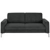 3-SITZER-SOFA Feincord Anthrazit  - Chromfarben/Anthrazit, Design, Textil/Metall (194/87/105cm) - Beldomo Style