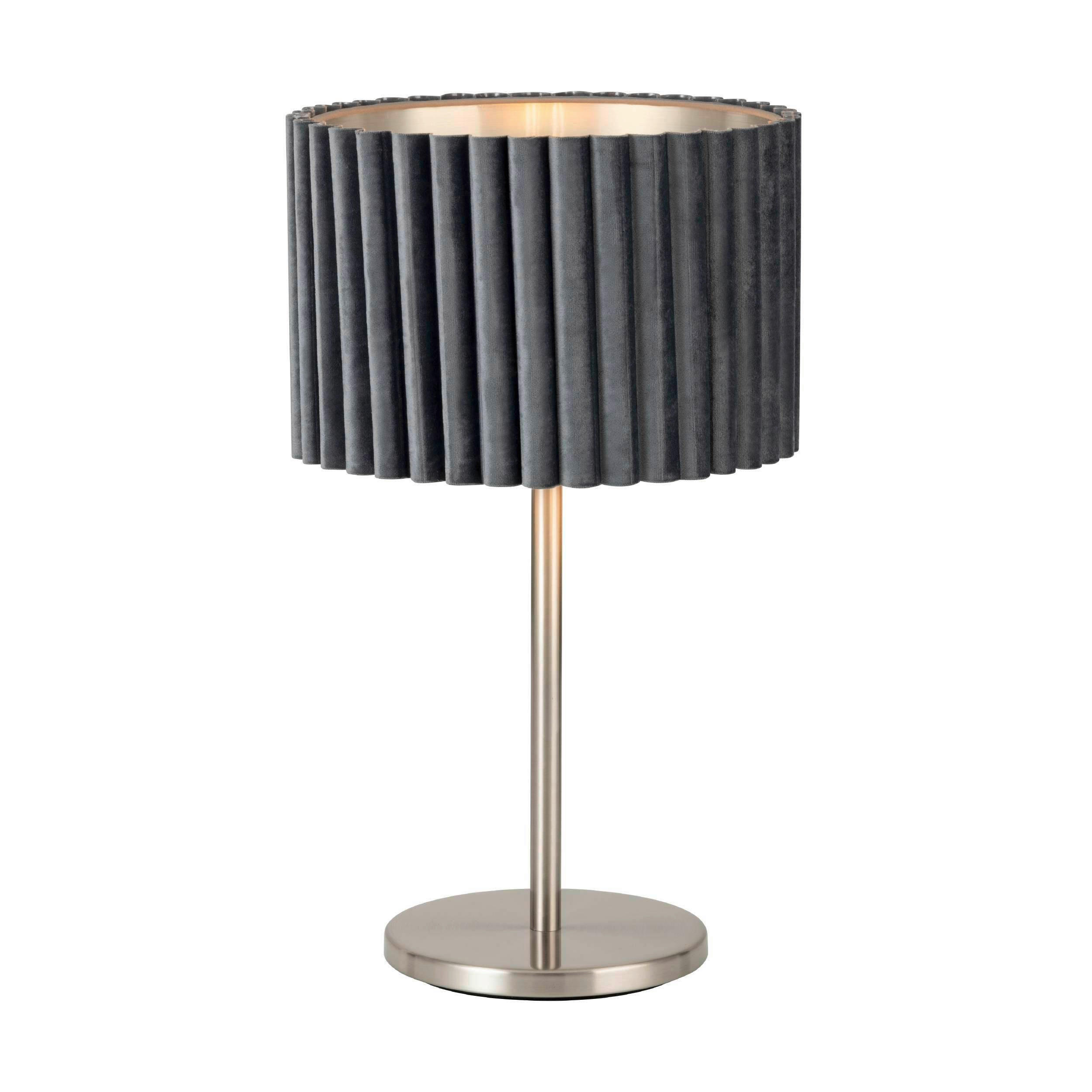 BORDSLAMPA   - grå, Basics, metall/textil (52cm) - Eglo