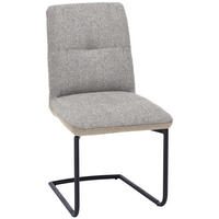 SCHWINGSTUHL  in Stahl Flachgewebe  - Beige/Schwarz, Design, Textil/Metall (48/91/62cm) - Dieter Knoll