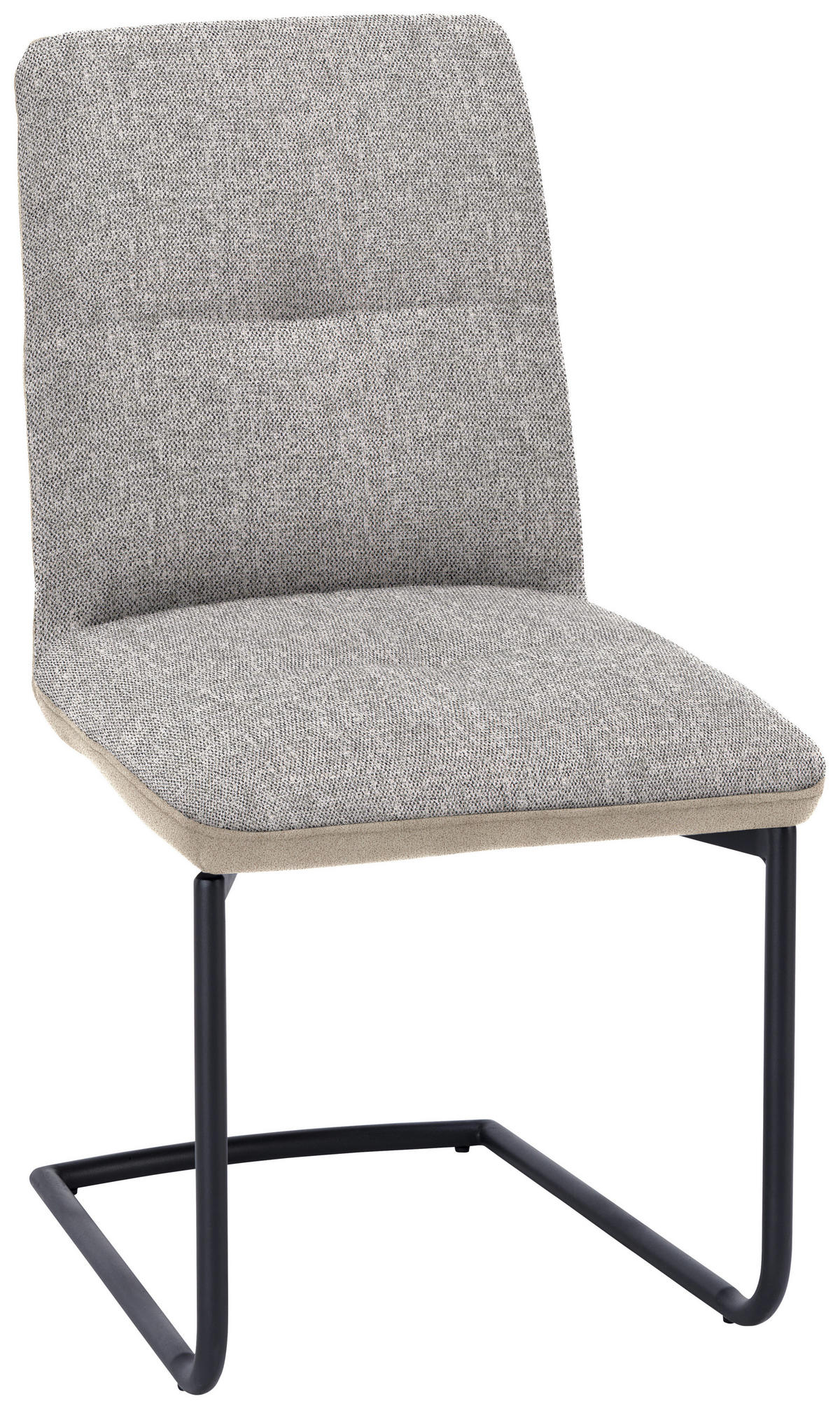SCHWINGSTUHL  in Stahl Flachgewebe  - Beige/Schwarz, Design, Textil/Metall (48/91/62cm) - Dieter Knoll