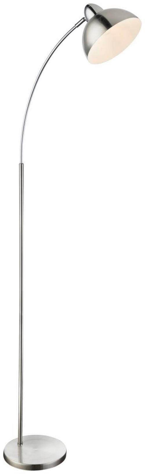 BÖJD LAMPA Leana 50/23/155 cm    - vit/nickelfärgad, Trend, metall (50/23/155cm) - Globo