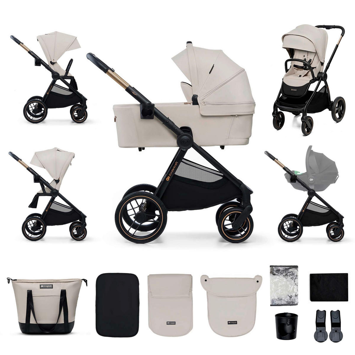 KINDERWAGENSET Nea 2  - Basics (81/60/112cm) - Kinderkraft