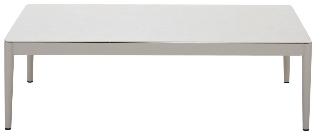 LOUNGETISCH 118/68/35 cm Metall, Kunststoff, Keramik  - Hellgrau/Weiß, Design, Keramik/Kunststoff (118/68/35cm) - Amatio