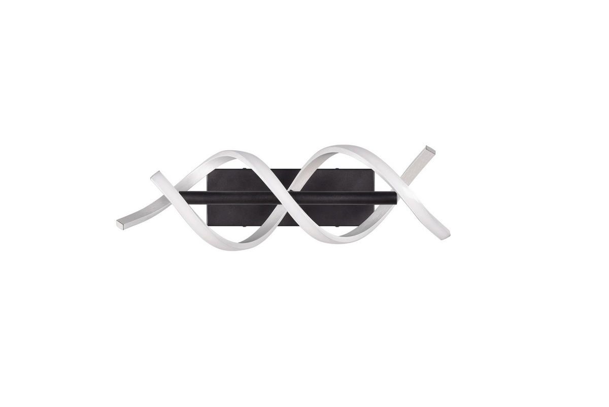 LED-WANDLEUCHTE - Schwarz/Alufarben, Design, Metall (47/13,5/20,5cm) - Trio Leuchten