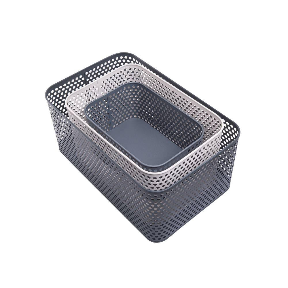 AUFBEWAHRUNGSBOXEN-SET Veika  - Anthrazit, KONVENTIONELL, Metall (45/35/30/29/25,5/20/20/20/14cm) - Blomus