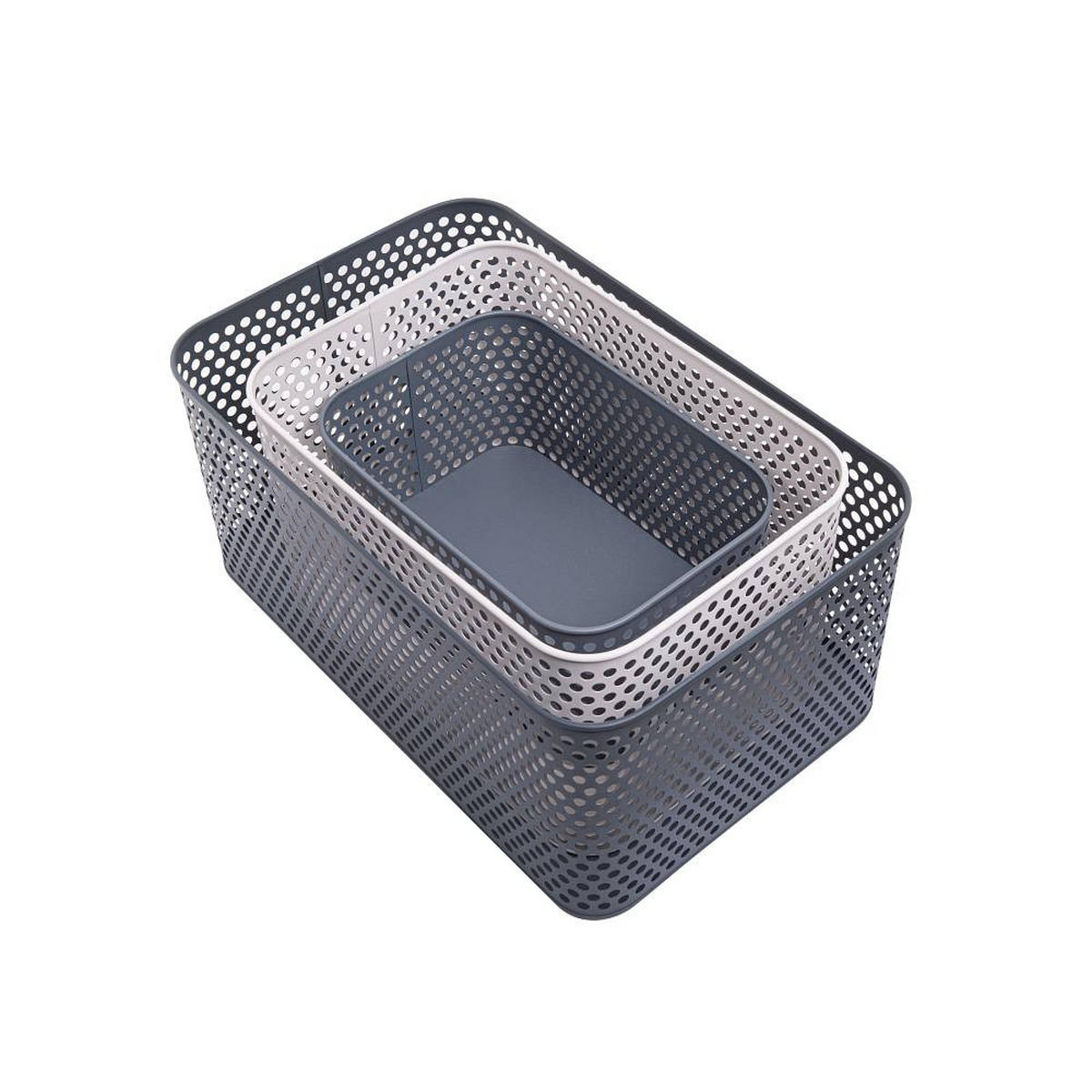 AUFBEWAHRUNGSBOXEN-SET Veika  - Anthrazit, KONVENTIONELL, Metall (45/35/30/29/25,5/20/20/20/14cm) - Blomus
