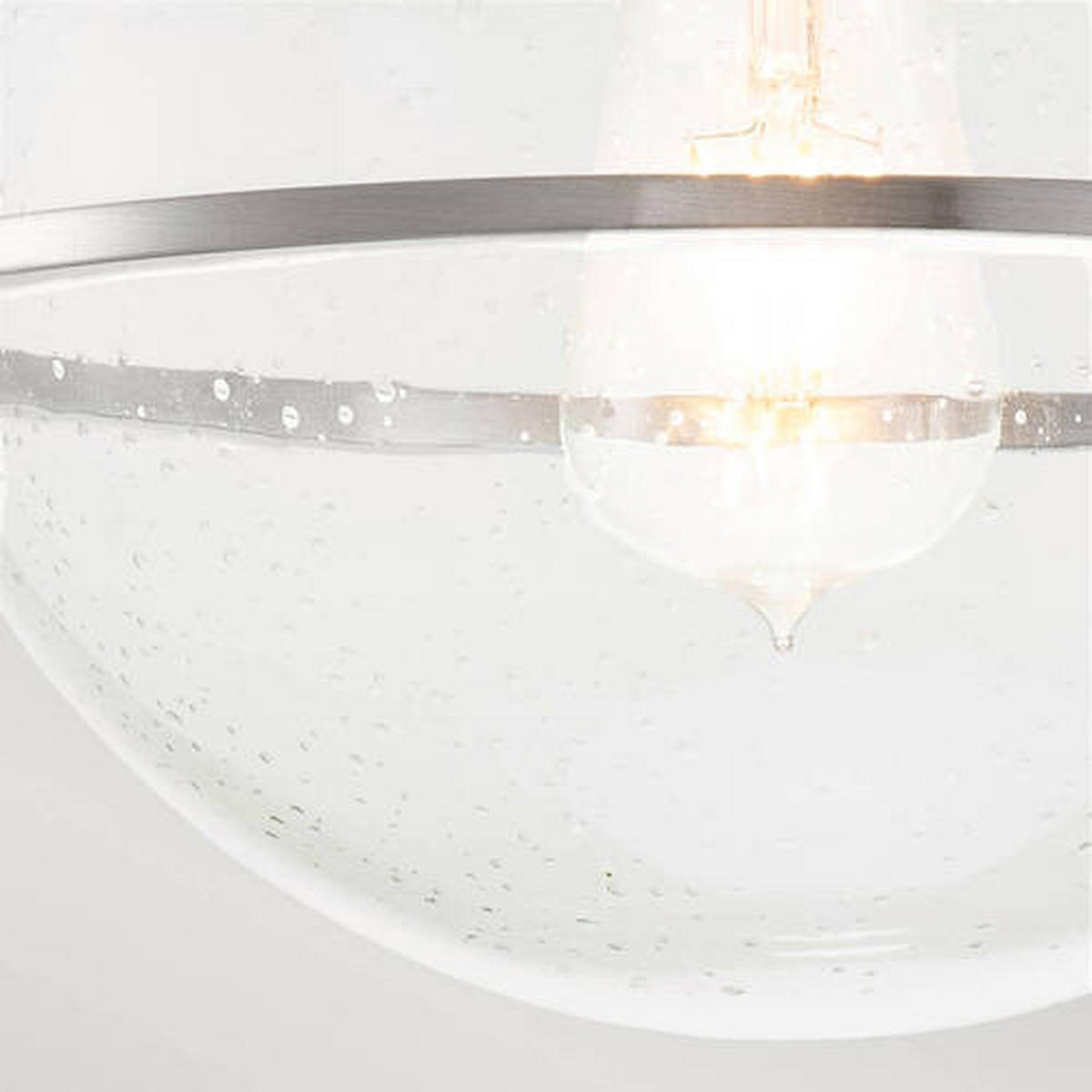 STROPNA SVETILKA Elstead Somerset 28.2/31.8 cm   - barve niklja, Design, kovina/steklo (28.2/31.8cm) - Elstead Lighting