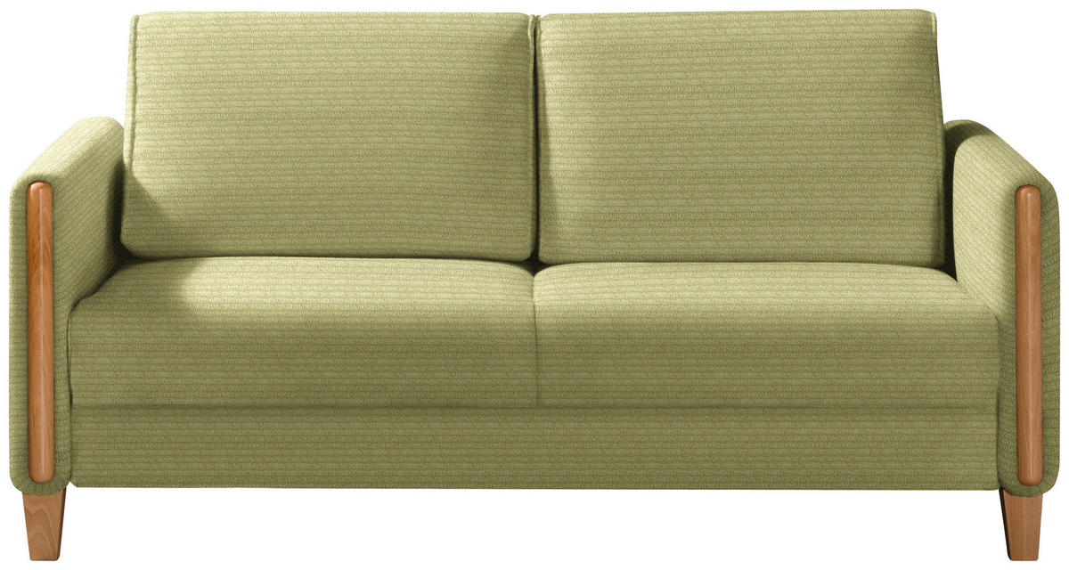 SCHLAFSOFA in Holz, Textil Hellgrün, Buchefarben  - Buchefarben/Hellgrün, Design, Holz/Textil (174/88/104cm) - Niels Andersson