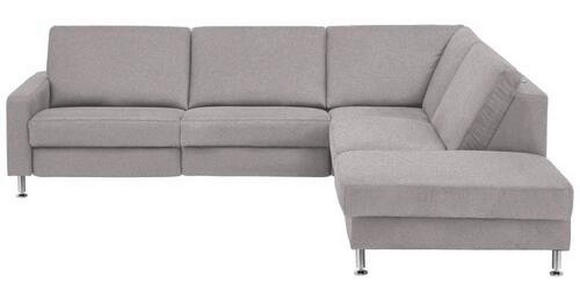 ECKSOFA in Mikrofaser Alufarben 275/242 cm - Alufarben, Design, Textil/Metall (275/242cm) - Dieter Knoll
