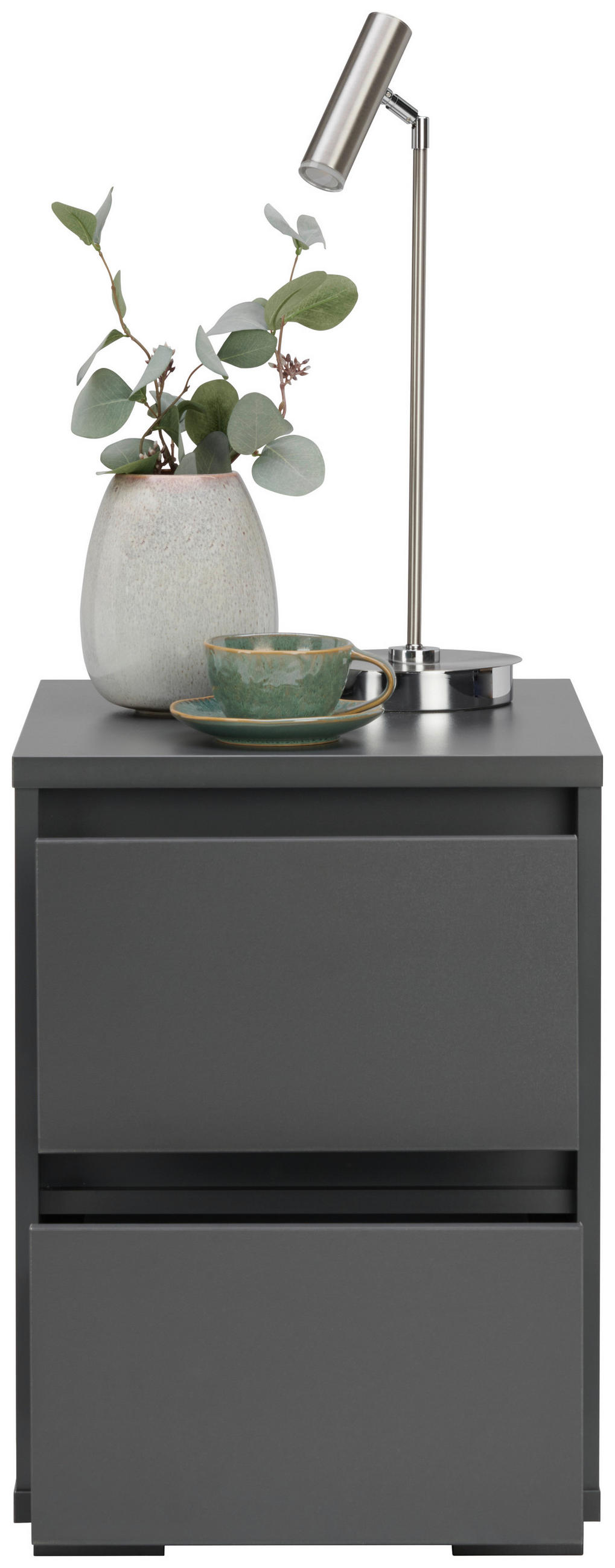 NACHTSCHRANK 40/55/48 cm  - Anthrazit, Design, Holzwerkstoff/Kunststoff (40/55/48cm) - Carryhome