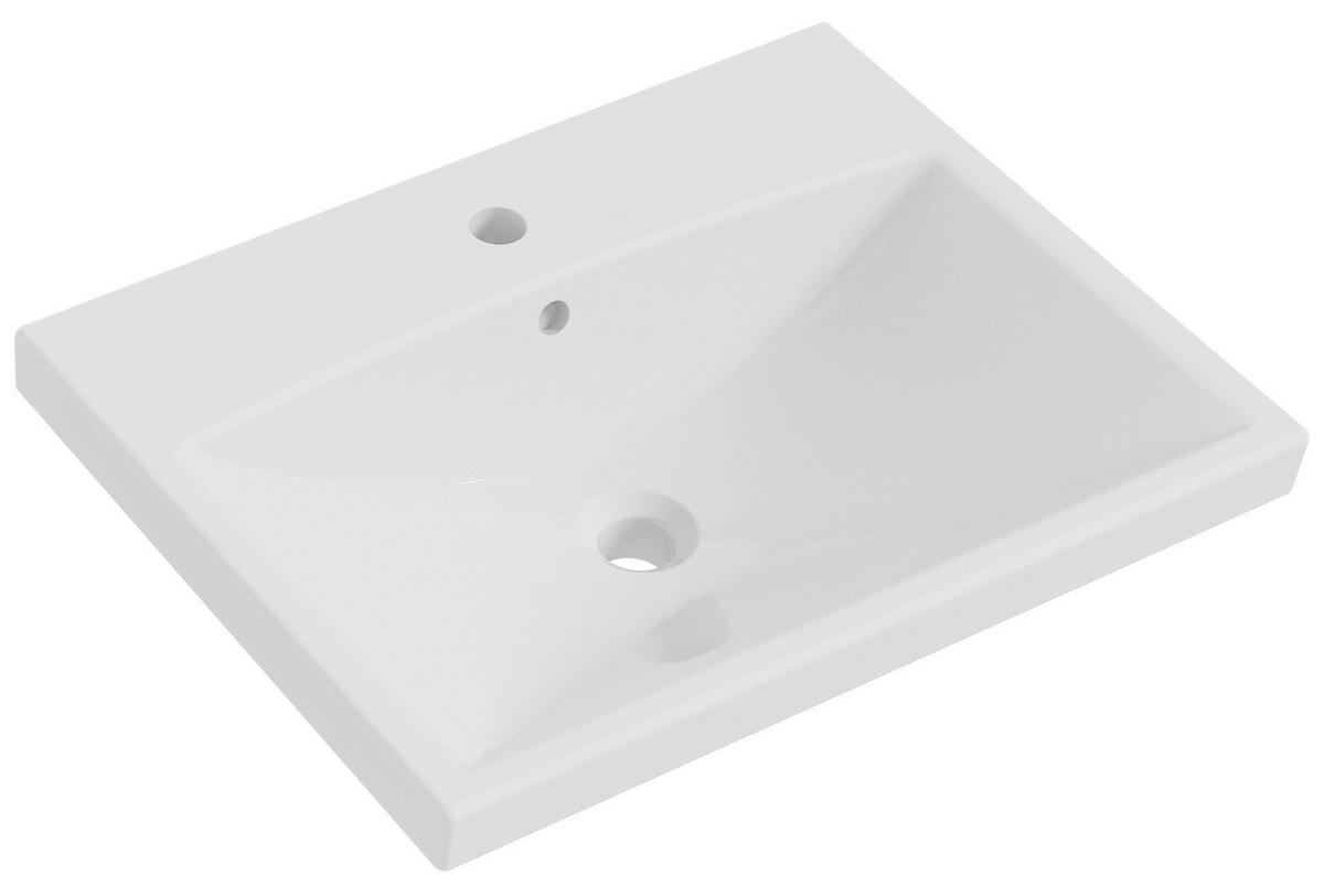 BADEZIMMER  in 60 cm  - Hellgrau/Weiß, KONVENTIONELL, Keramik/Holzwerkstoff (60cm) - Sadena