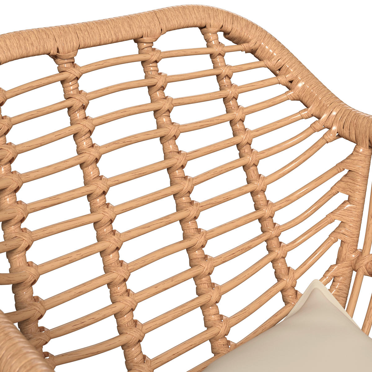 GARTENSTUHL Metall, Kunststoff, Textil Grau, Naturfarben, Beige  - Beige/Naturfarben, MODERN, Kunststoff/Textil (56l) - Ambia Garden