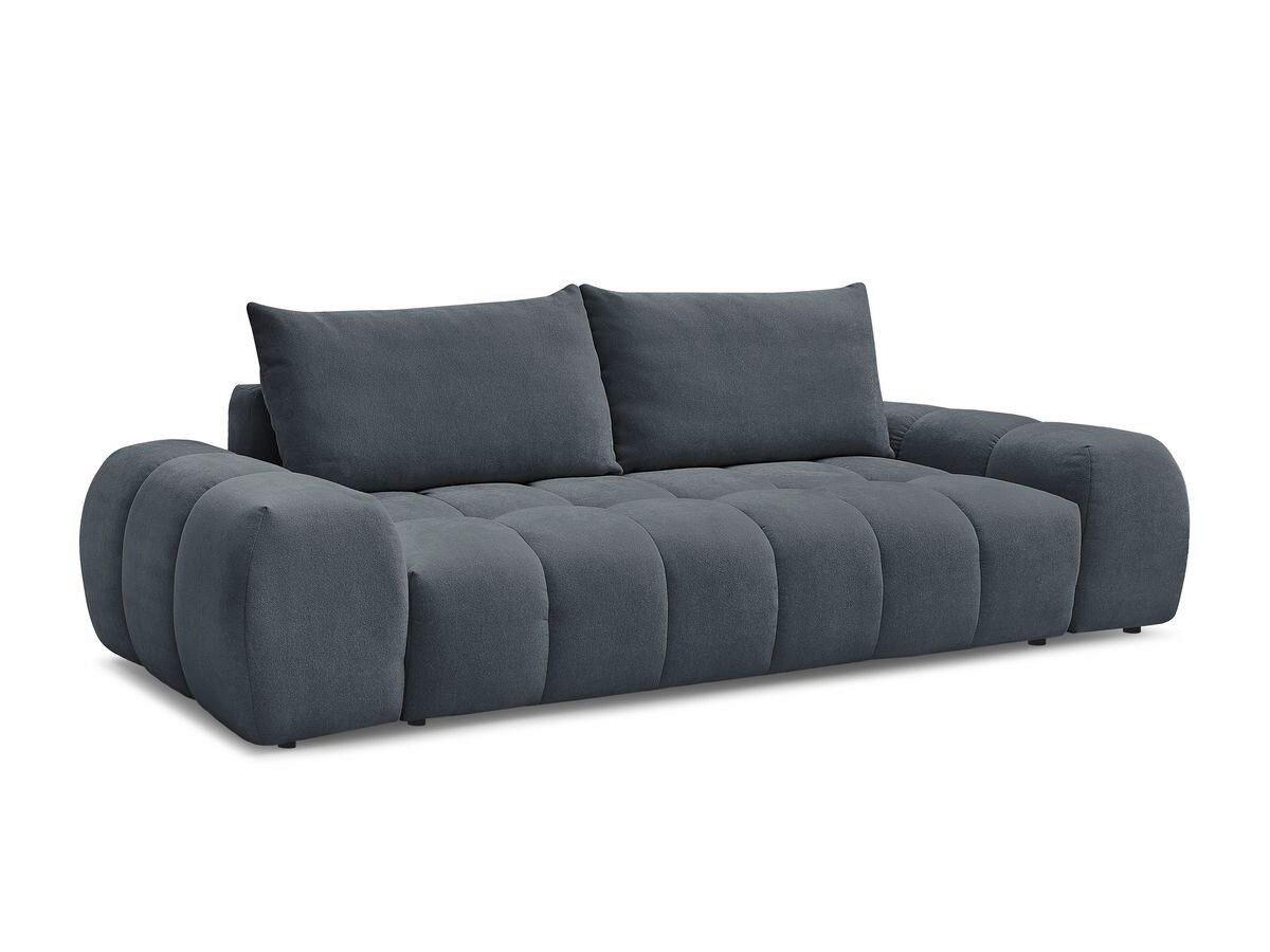 3-SITZER-SOFA EVEREST Struktur Dunkelblau  - Schwarz/Dunkelblau, MODERN, Kunststoff/Textil (278/90/115cm)