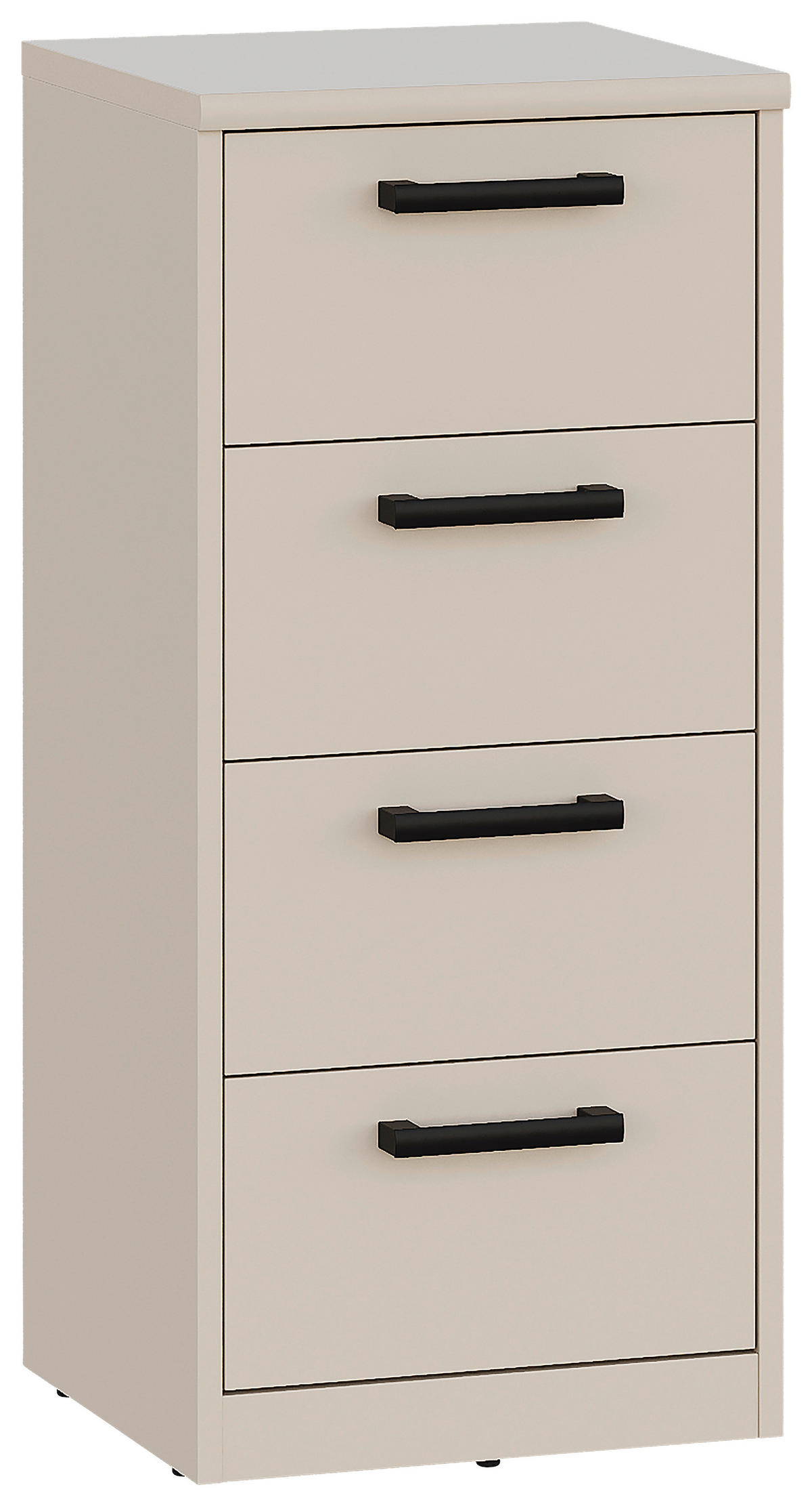 KOMMODE  in 38/84/36 cm  - Kaschmir/Schwarz, Basics, Holzwerkstoff/Kunststoff (38/84/36cm) - Xora