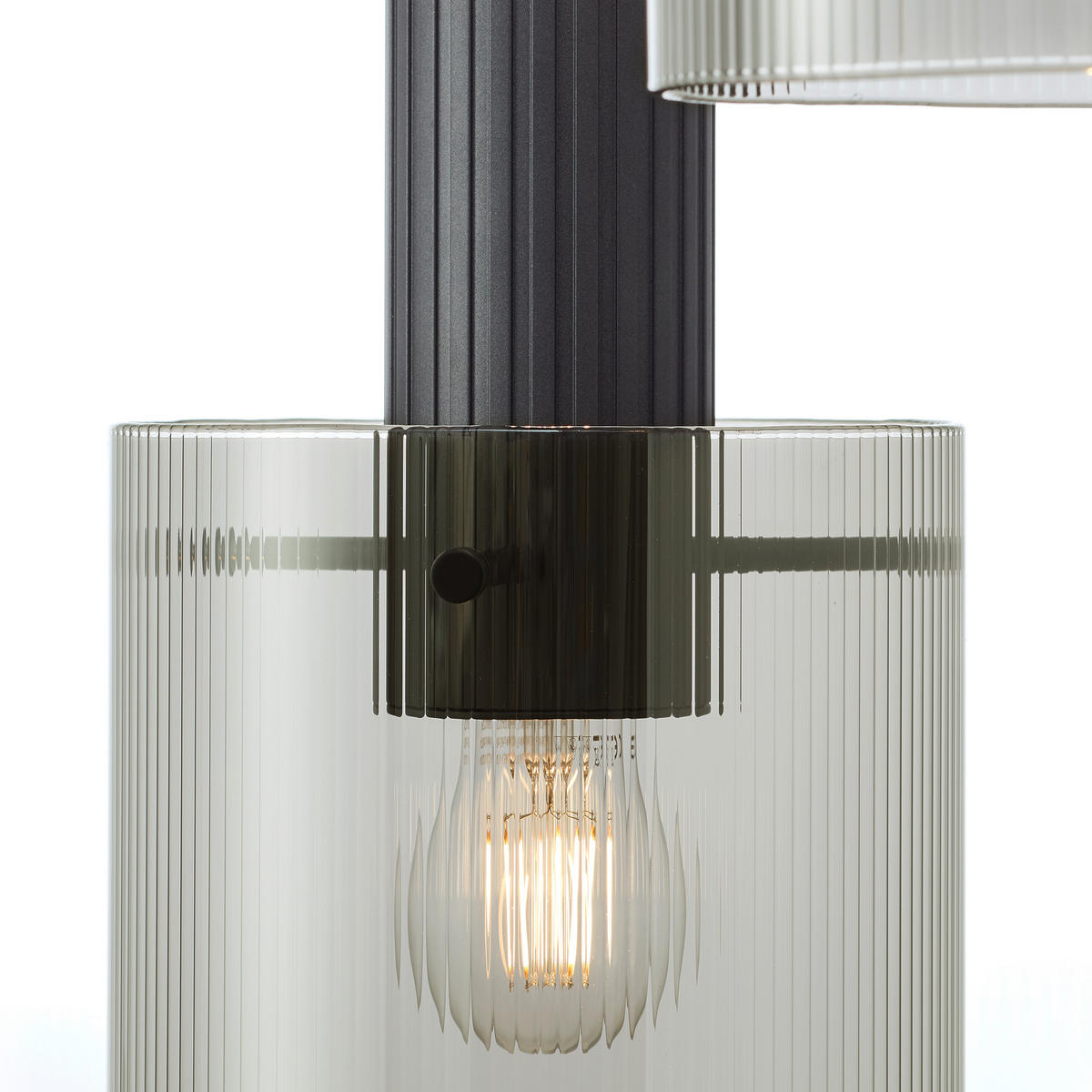 PENDELLEUCHTE 48/150 cm   - Anthrazit, Trend, Glas/Metall (48/150cm) - Brilliant