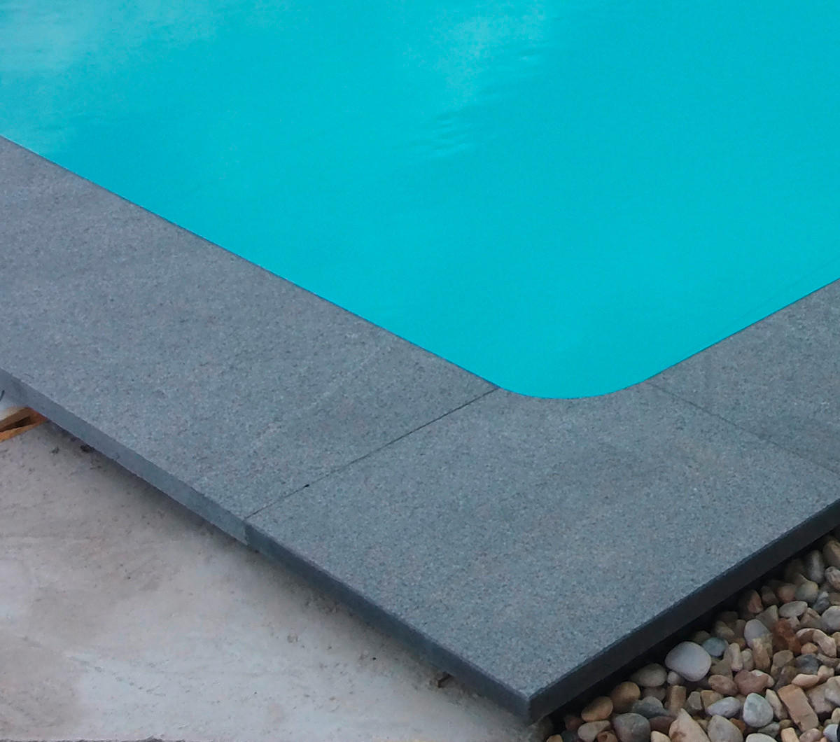 POOLUMRANDUNG 400/800 cm  - Dunkelgrau, Basics, Naturmaterialien (400/800cm)