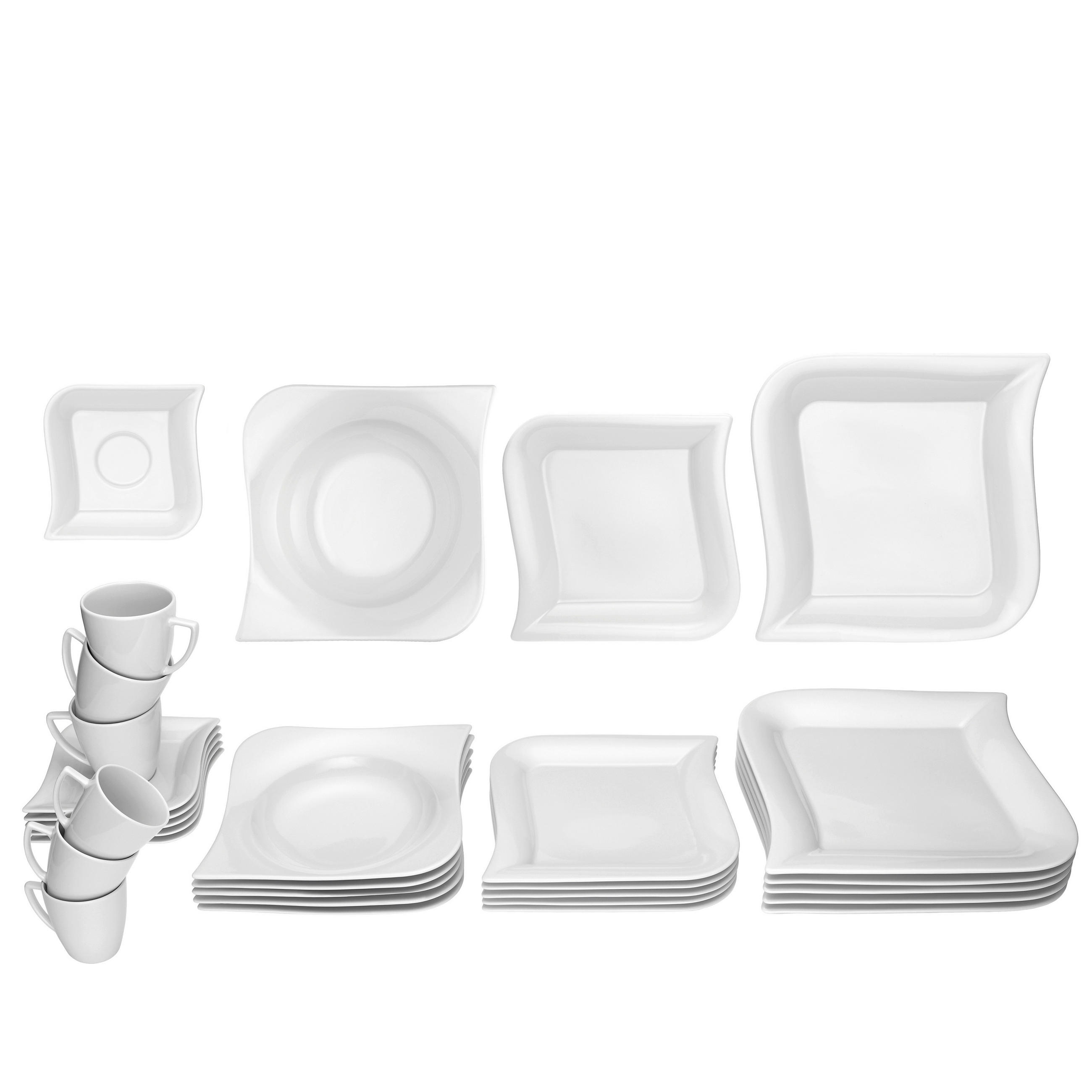 KOMBINIRANI SERVIS Opera porcelan - bela, Moderno, keramika (36/33/28,5cm) - Van Well