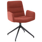 ARMLEHNSTUHL  in Cord  - Aprikose/Schwarz, Design, Textil/Metall (61/88/66cm) - Dieter Knoll