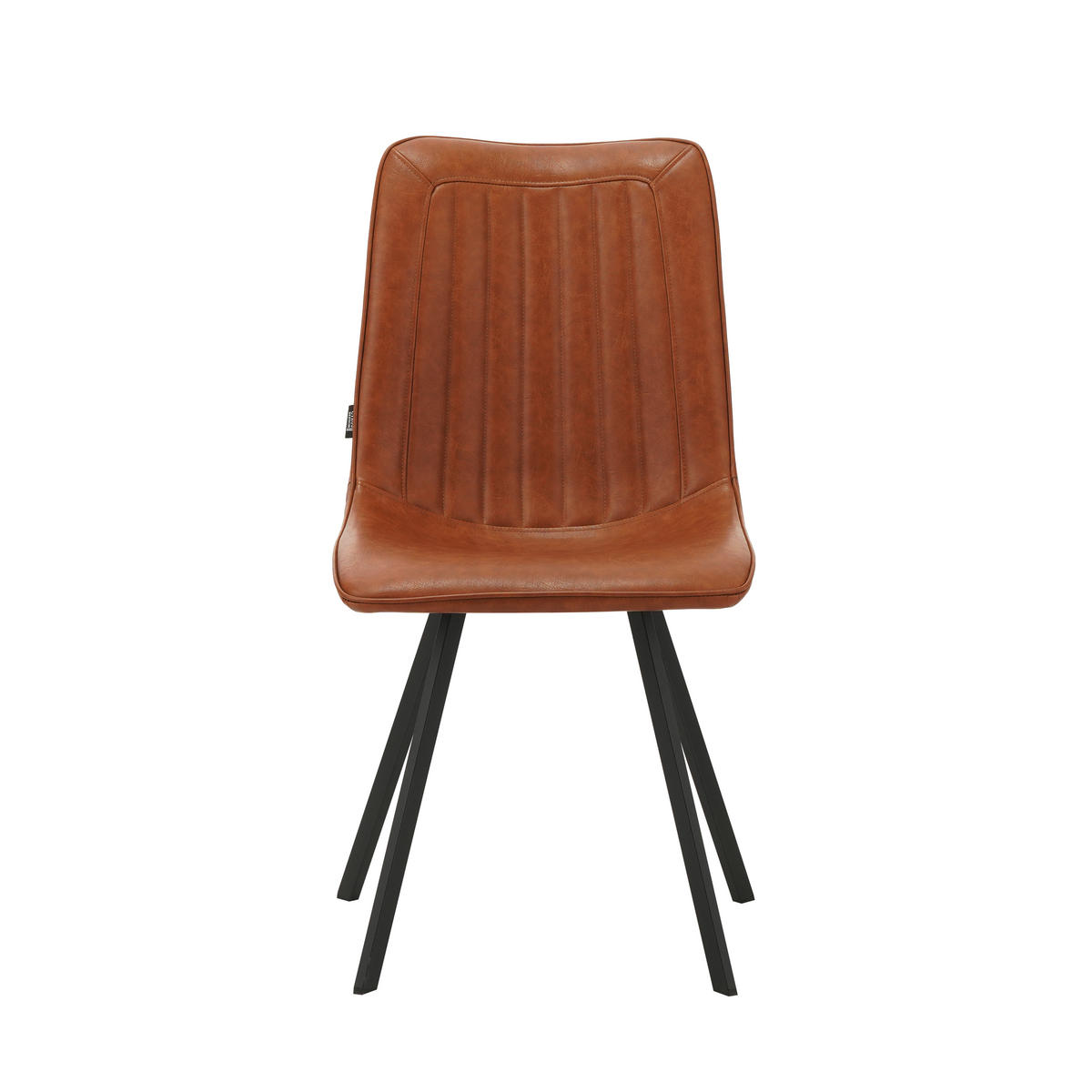 SADA STOLIČIEK 2 kus - čierna/koňaková, Modern, kov/textil (45,5/89,5/60cm) - MID.YOU