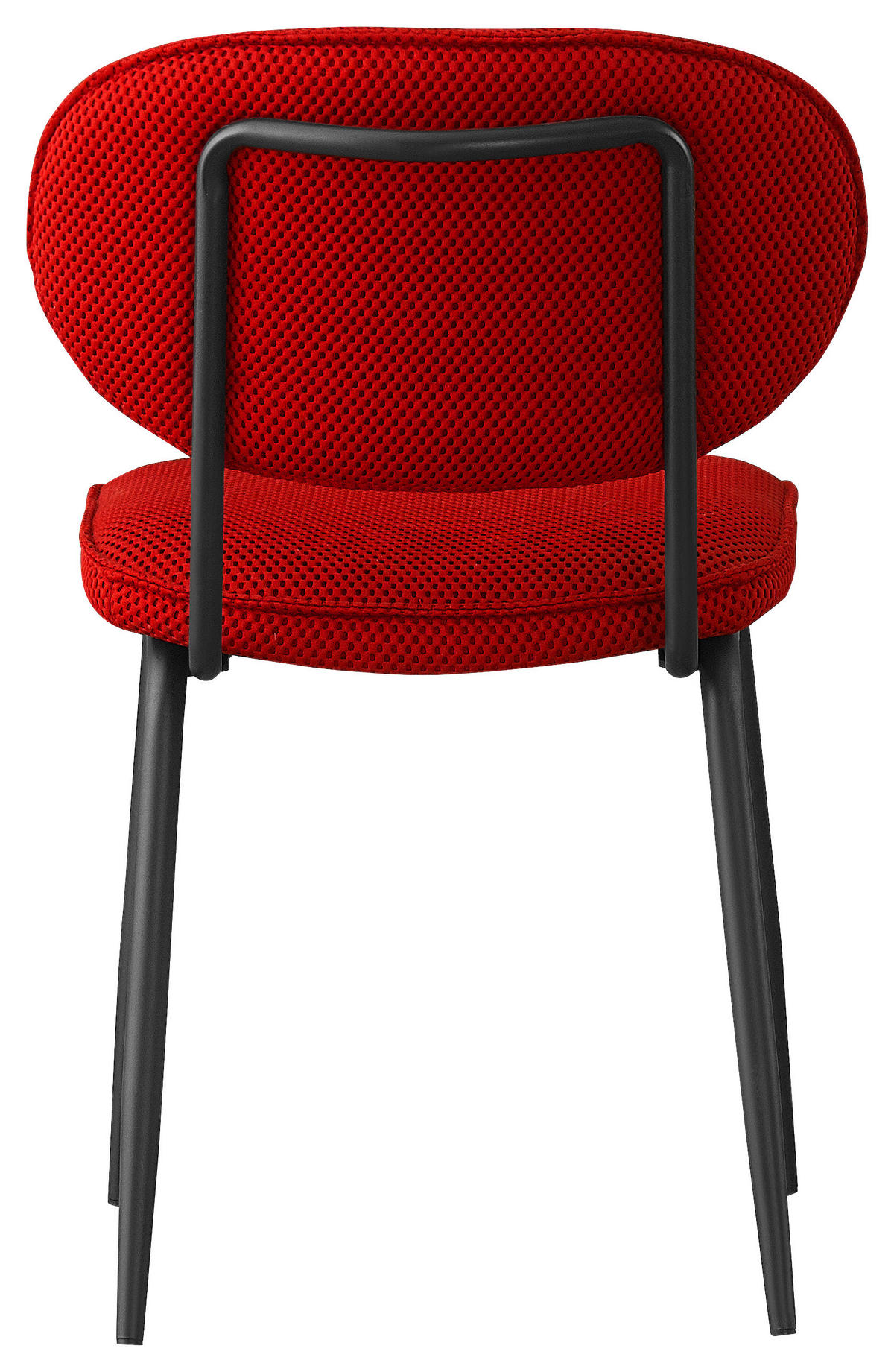 STUHL Webstoff Rot, Schwarz  - Rot/Schwarz, KONVENTIONELL, Textil/Metall (49/80,5/62,5cm) - Boxxx