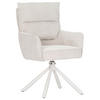 ARMLEHNSTUHL  Stoffauswahl, Sitzfläche 360° drehbar, automatische Rückholfunktion Cord  - Beige/Creme, Design, Textil/Metall (60/95/62cm) - Novel