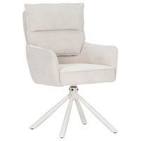 ARMLEHNSTUHL  Stoffauswahl, Sitzfläche 360° drehbar, automatische Rückholfunktion Cord  - Beige/Creme, Design, Textil/Metall (60/95/62cm) - Novel