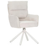 ARMLEHNSTUHL  Stoffauswahl, Sitzfläche 360° drehbar, automatische Rückholfunktion Cord  - Beige/Creme, Design, Textil/Metall (60/95/62cm) - Novel