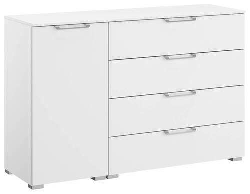 SIDEBOARD 120/81/42 cm  in Weiss  - Weiss/Silberfarben, Design, Holzwerkstoff/Kunststoff (120/81/42cm) - Novel