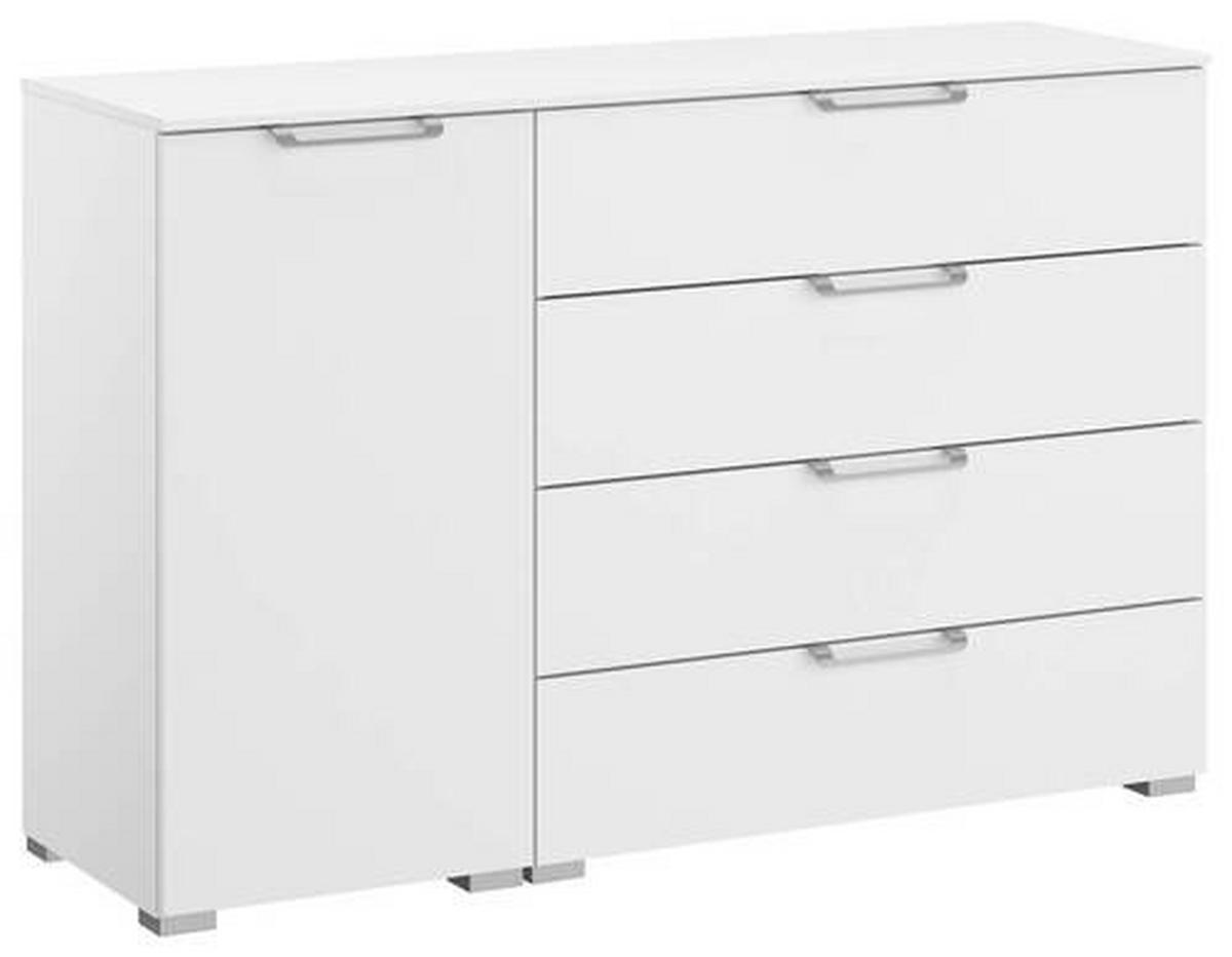 SIDEBOARD 120/81/42 cm  in Weiss  - Weiss/Silberfarben, Design, Holzwerkstoff/Kunststoff (120/81/42cm) - Novel