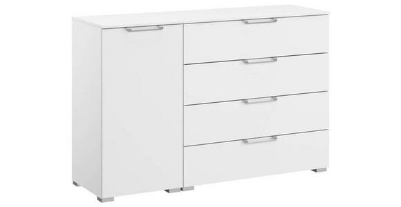 SIDEBOARD 120/81/42 cm in Weiß - Silberfarben/Alufarben, Design, Holzwerkstoff/Kunststoff (120/81/42cm) - Novel