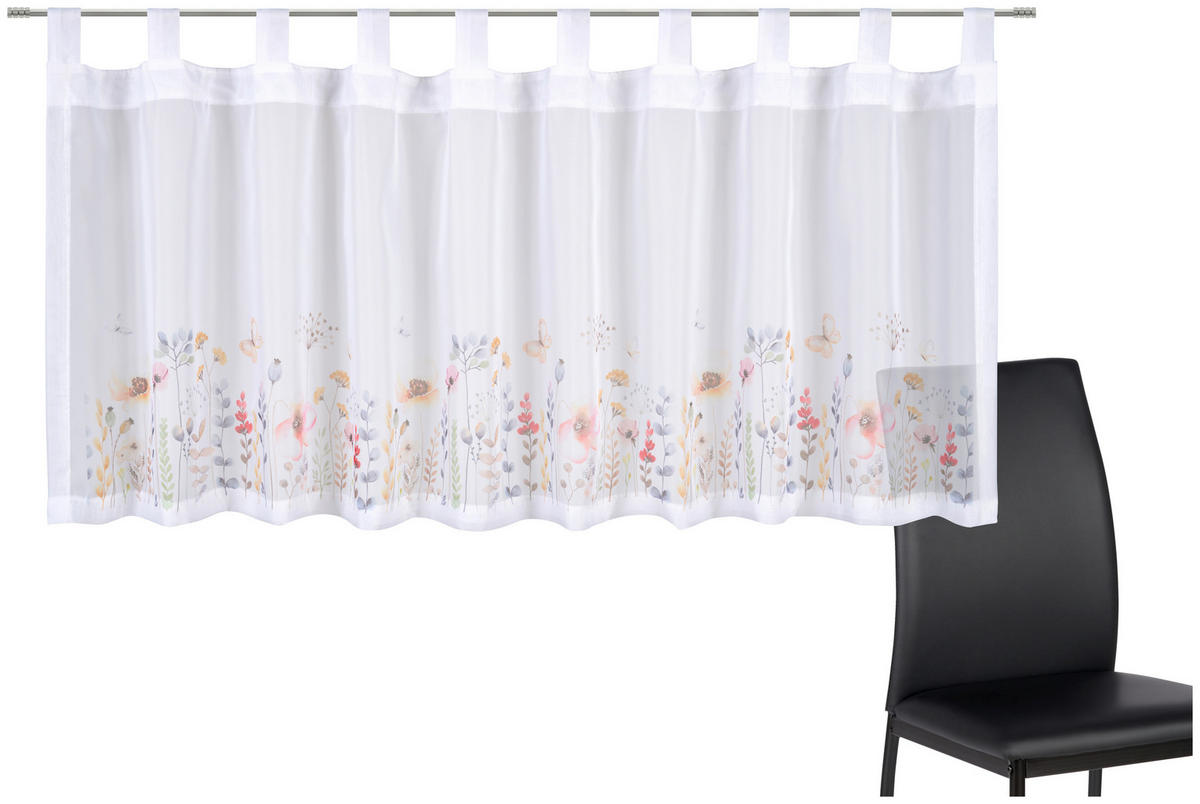 KURZGARDINE    135/45 cm  - Multicolor/Weiß, Natur, Textil (135/45cm) - Esposa