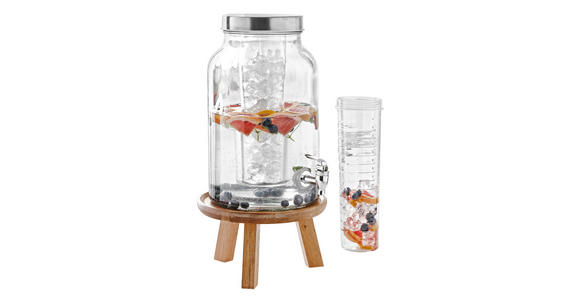 GETRÄNKESPENDER 5,6 L   - Edelstahlfarben/Transparent, Basics, Glas/Kunststoff (5,6l) - Novel