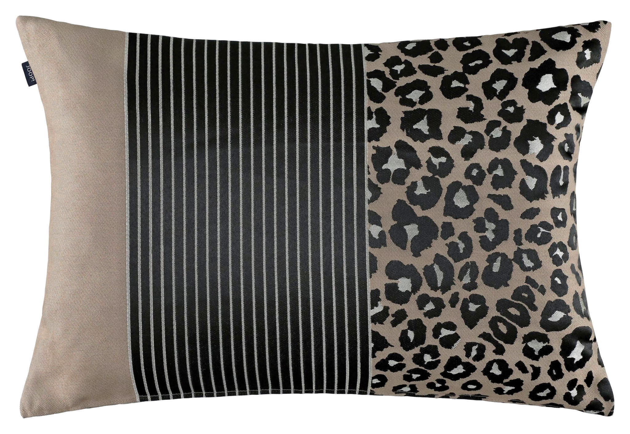 Joop! Kissenbezug J!Leo Grau, Schwarz, Beige, Hellbraun 40x60 cm