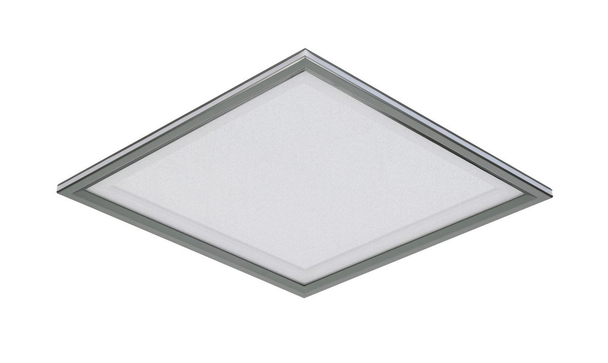 STROPNÉ LED SVIETIDLO, 45/45/6,1 cm - čierna/chrómová, Trend, kov/plast (45/45/6,1cm) - Novel