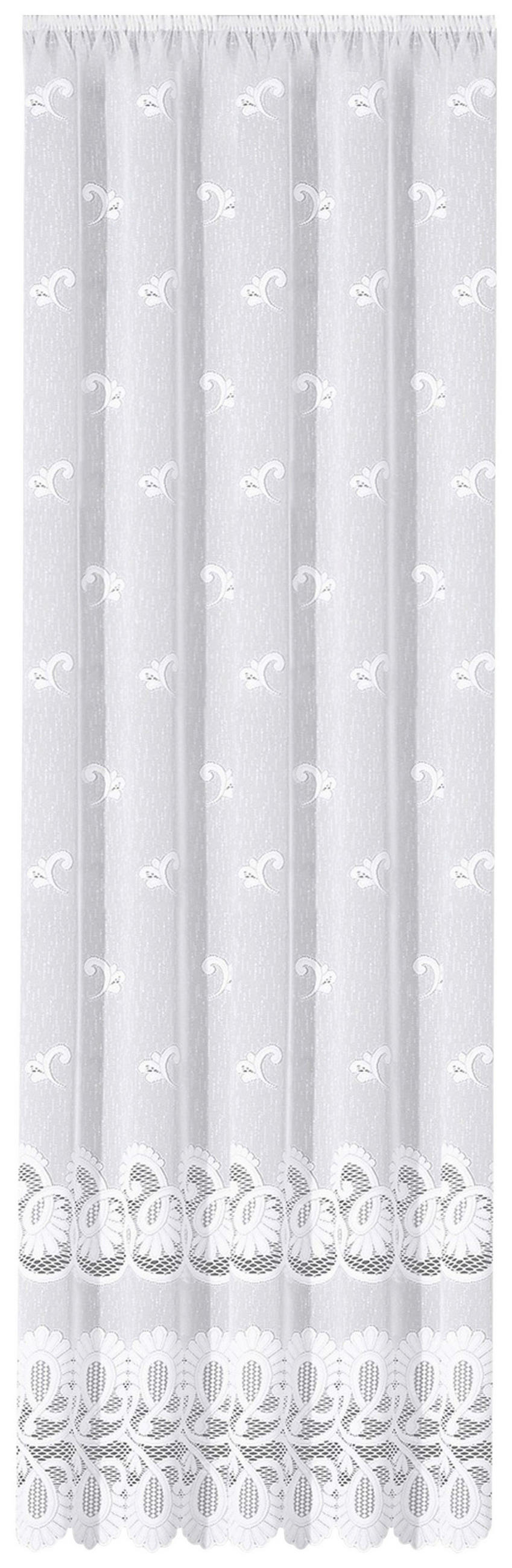 KUSOVÁ ZÁCLONA,  - bílá, Basics, textil (300/145cm)