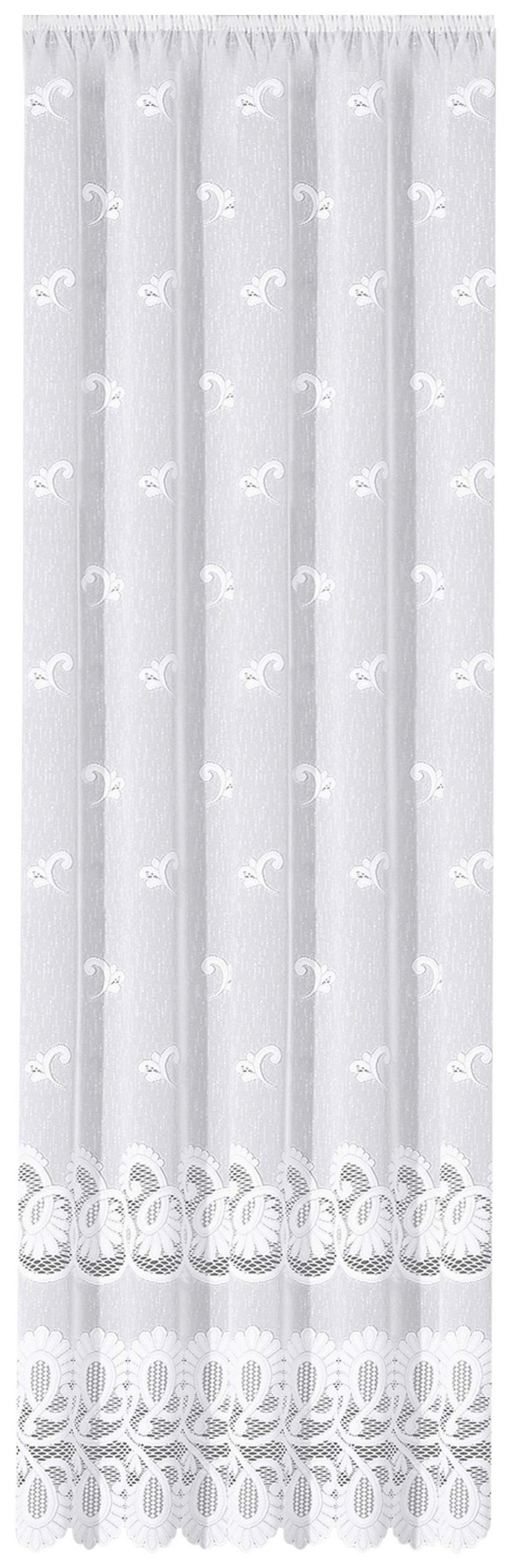 KUSOVÁ ZÁCLONA,  - bílá, Basics, textil (300/145cm)