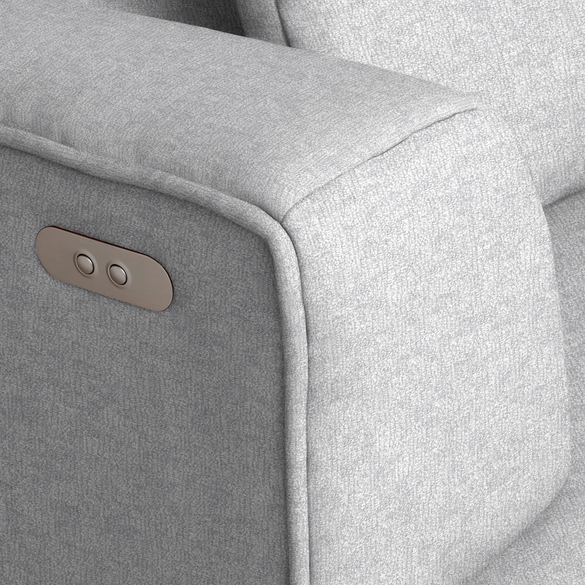ECKSOFA  in Webstoff Grauweiß  188/288 cm  - Grauweiß/Schwarz, Design, Kunststoff/Textil (188/288cm) - Welnova
